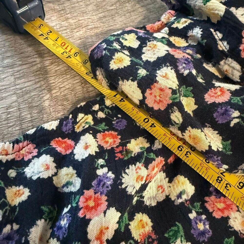 La Cera Black Maxi Dress XL Button Down Floral 1990s VTG Vintage - Picture 7 of 7